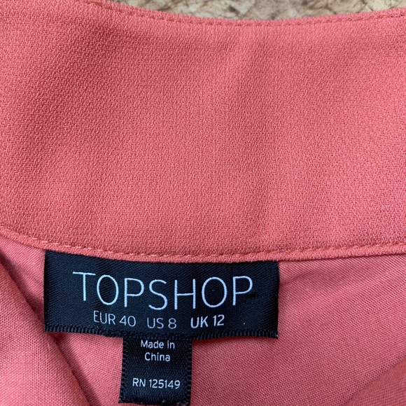 Top shop high waisted scalloped coral shorts - Picture 6 of 8